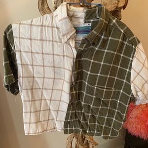 Urban Outfitters Urban Renewal Flannel Crop Top